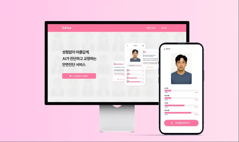 안면 비대칭 AI 기술 개발 포트폴리오 이미지
